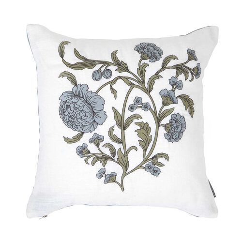 Wallace Cotton Arabella Embroidered Square Cushion Cover